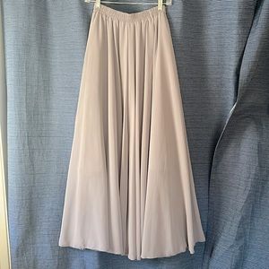 Grey Chiffon Maxi Skirt. New!!